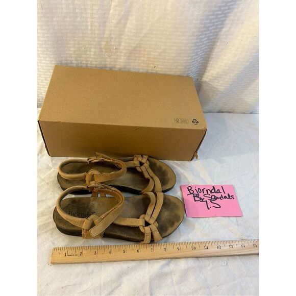 Bjorndal sandals 7.5 Linville strappy shoes brown - Picture 6 of 6